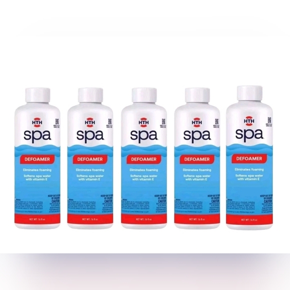 HTH Spa Care Defoamer, Eliminates Foaming & Softens Water 16 oz/each, Lot of 5 - Picture 1 of 3